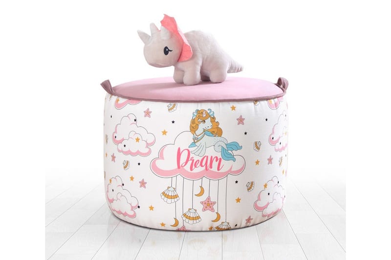 Lachine Børnepuf - Rosa/Hvid - Møbler - Stole & lænestole - Taburet & skammel - Ottoman