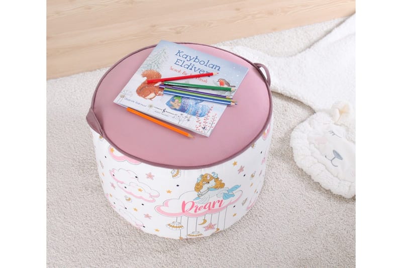 Lachine Børnepuf - Rosa/Hvid - Møbler - Stole & lænestole - Taburet & skammel - Ottoman