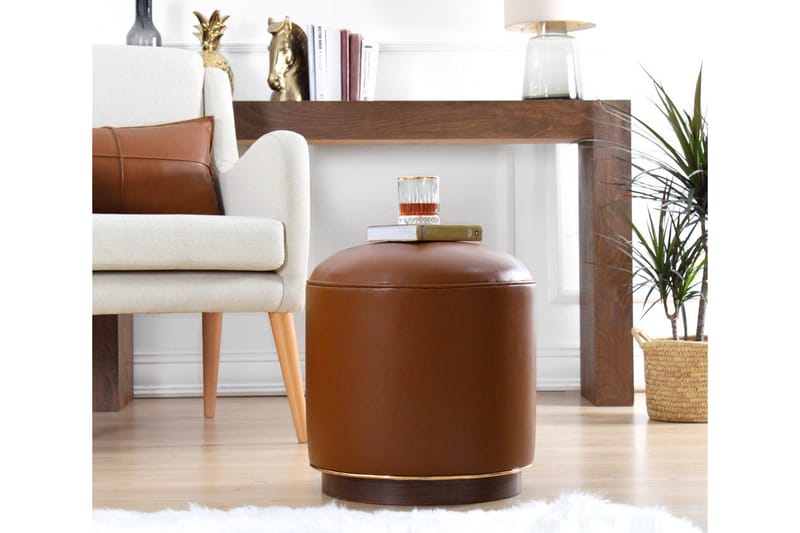 Lackawanna Siddepuf 42 cm - Brun - Møbler - Stole & lænestole - Taburet & skammel - Ottoman