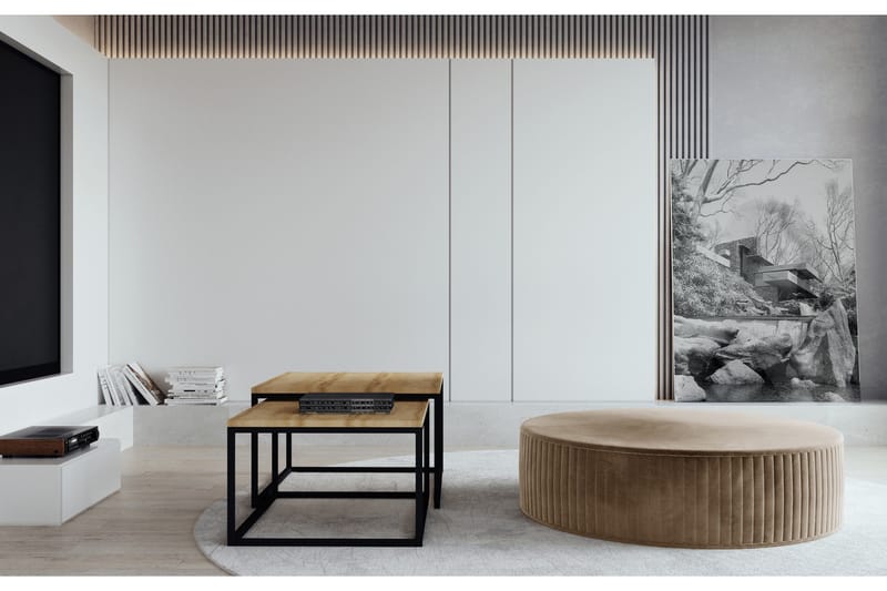 Larana Ottoman Rund - Beige - Møbler - Stole & lænestole - Taburet & skammel - Ottoman