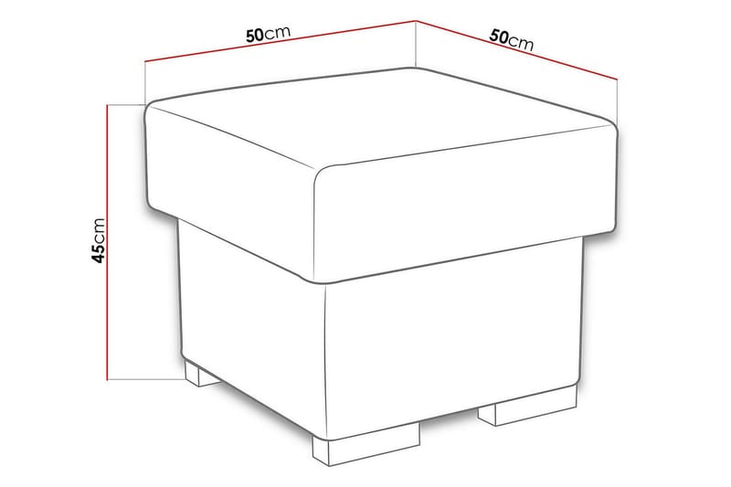 Lavona Fodskammel - Grå - Møbler - Stole & lænestole - Taburet & skammel - Ottoman
