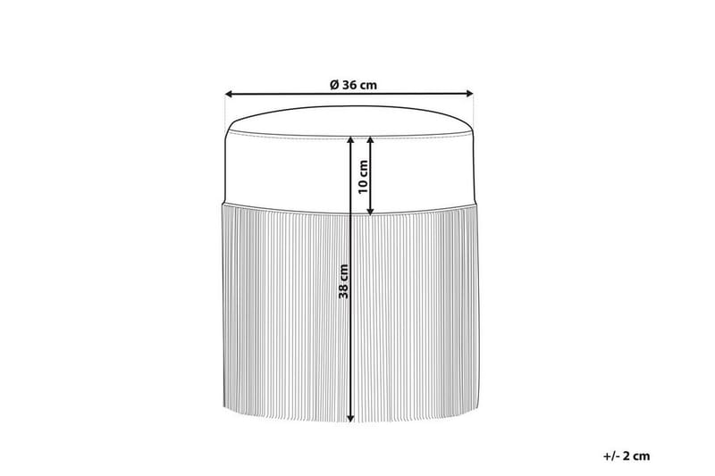Lefurgy puf med Fransar Sammet - Beige - Møbler - Stole & lænestole - Taburet & skammel - Ottoman