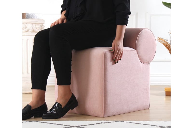 Linburg Puf 45 cm - Lyserød - Møbler - Stole & lænestole - Taburet & skammel - Ottoman