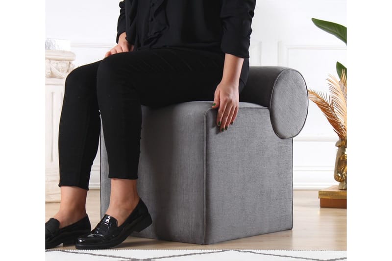 Linburg Puf 45 cm - Grå - Møbler - Stole & lænestole - Taburet & skammel - Ottoman
