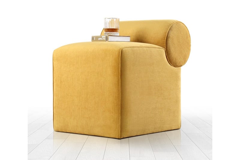 Linburg Puf 45 cm - Gul - Møbler - Stole & lænestole - Taburet & skammel - Ottoman