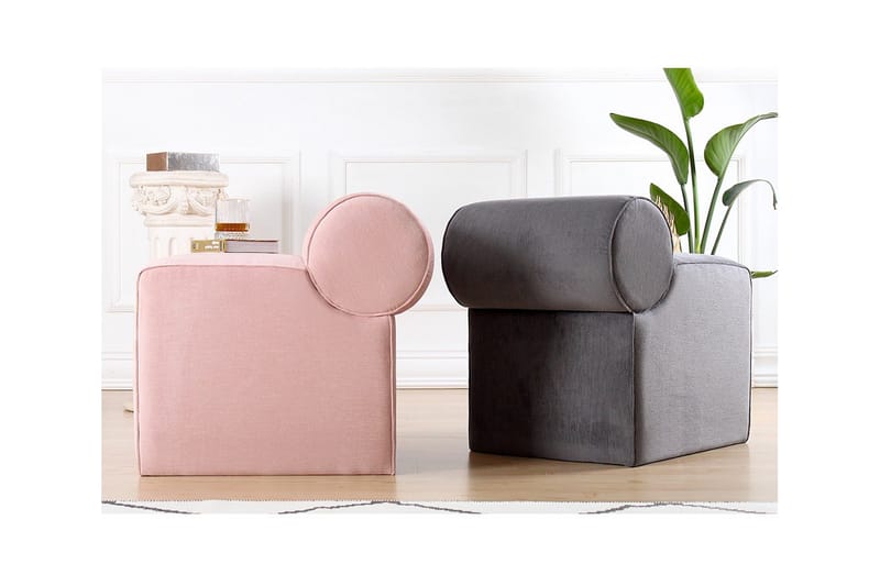 Linburg Puf 45 cm - Lyserød - Møbler - Stole & lænestole - Taburet & skammel - Ottoman