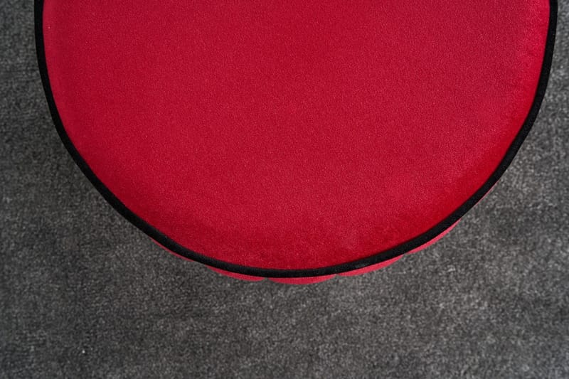 Lindyan Ottoman Rund - Rød/Natur - Møbler - Stole & lænestole - Taburet & skammel - Ottoman