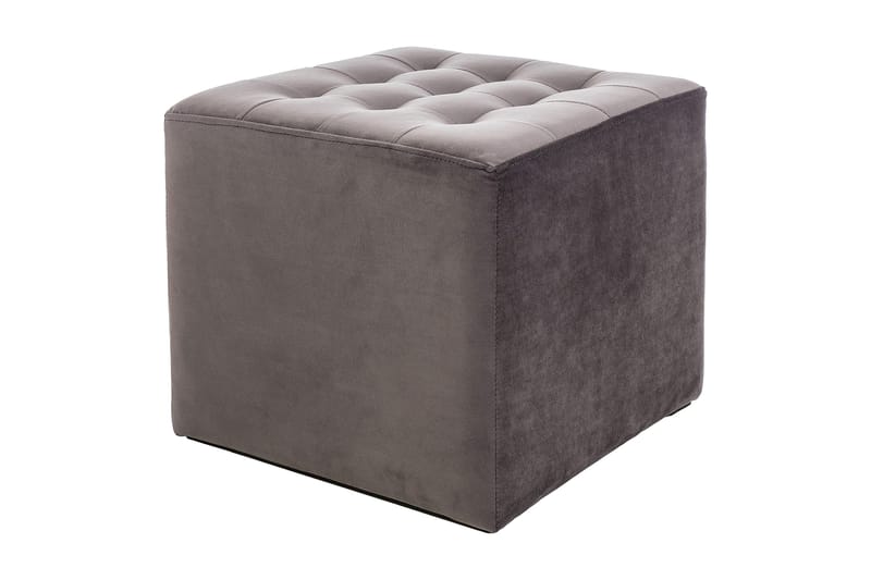 Lorinna Ottoman - Velour/Grå - Møbler - Stole & lænestole - Taburet & skammel - Ottoman