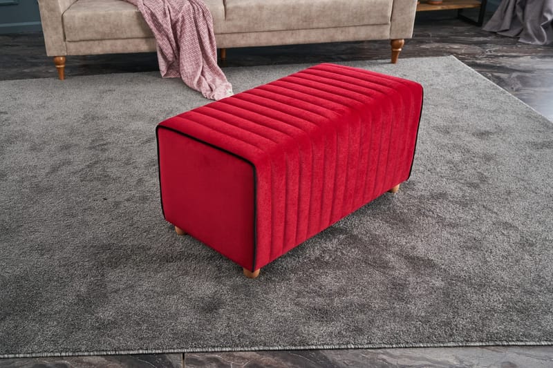 Mabellia Ottoman - Rød/Natur - Møbler - Stole & lænestole - Taburet & skammel - Ottoman