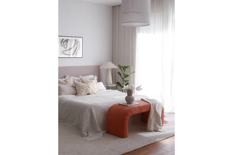 Manav Puf 106 cm - Koral - Møbler - Stole & lænestole - Taburet & skammel - Ottoman