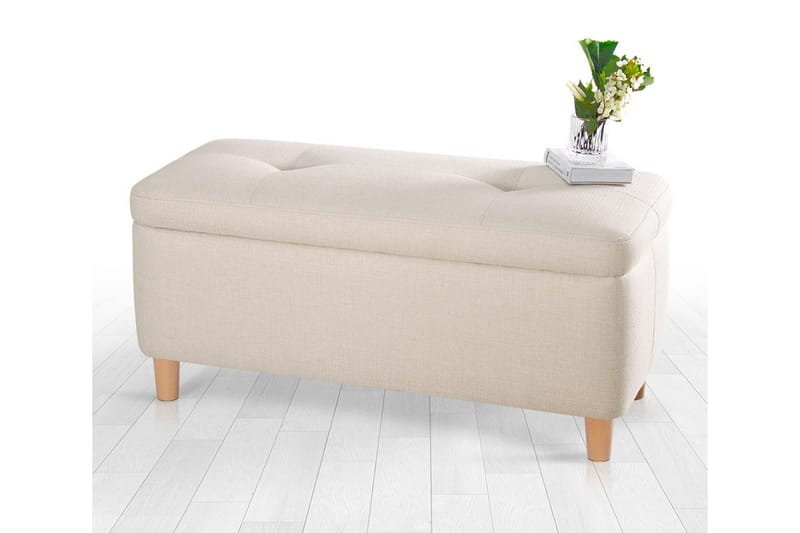 Mansi Puf 100 cm - Cream - Møbler - Stole & lænestole - Taburet & skammel - Ottoman