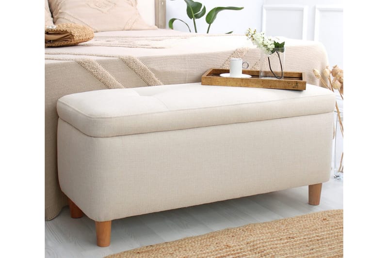 Mansi Puf 100 cm - Cream - Møbler - Stole & lænestole - Taburet & skammel - Ottoman