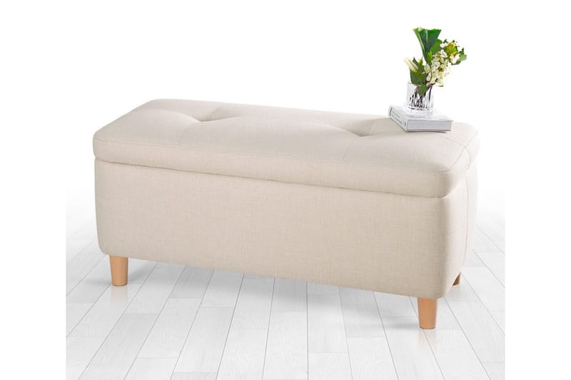 Mansi Puf 100 cm - Cream - Ottoman