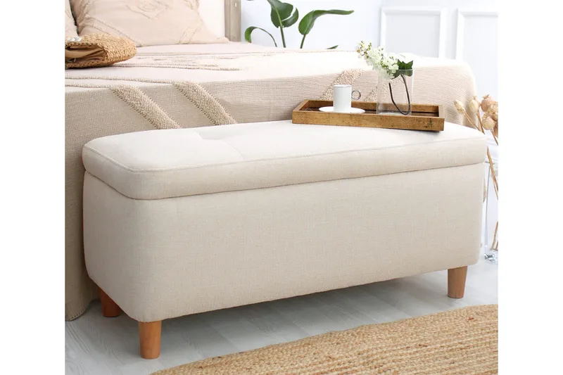 Mansi Puf 100 cm - Cream - Møbler - Stole & lænestole - Taburet & skammel - Ottoman