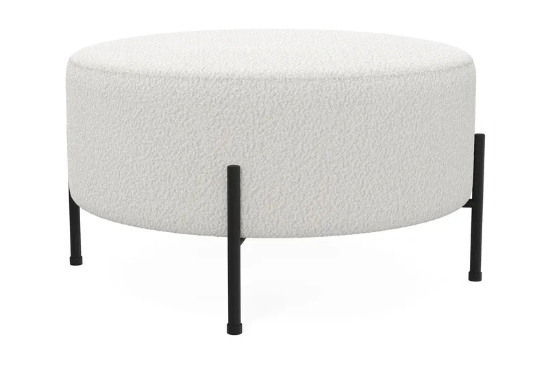 Menard Compact Puf Rund 70 cm - Hvid - Møbler - Stole & lænestole - Taburet & skammel - Ottoman