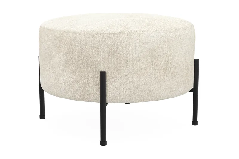 Menard Compact Puf Rund 60 cm - Hvid - Møbler - Stole & lænestole - Taburet & skammel - Ottoman