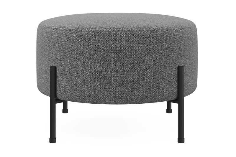Menard Compact Puf Rund 60 cm, Mørkegrå