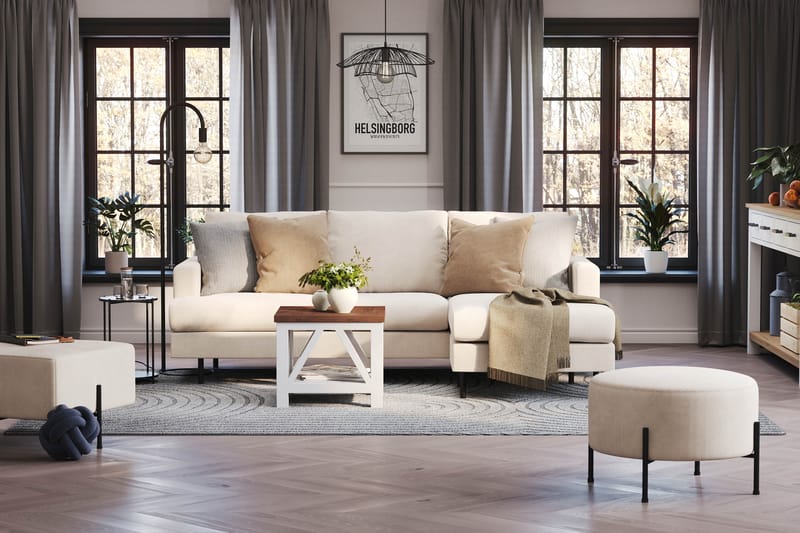 Menard Compact Puf Rund 60 cm - Beige - Møbler - Stole & lænestole - Taburet & skammel - Ottoman