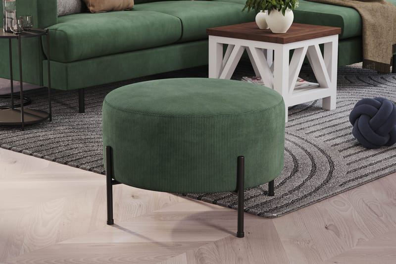 Menard Compact Puf Rund 60 cm - Grøn - Møbler - Stole & lænestole - Taburet & skammel - Ottoman