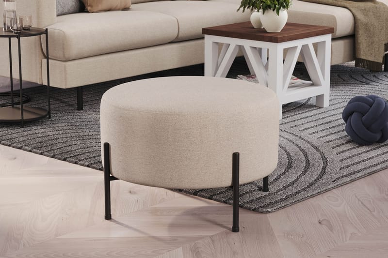 Menard Compact Puf Rund 60 cm - Beige - Møbler - Stole & lænestole - Taburet & skammel - Ottoman