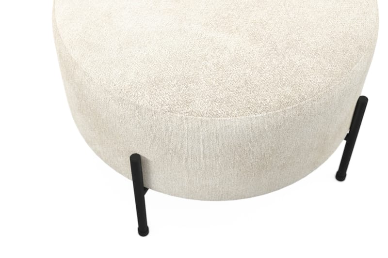Menard Compact Puf Rund 60 cm - Hvid - Møbler - Stole & lænestole - Taburet & skammel - Ottoman