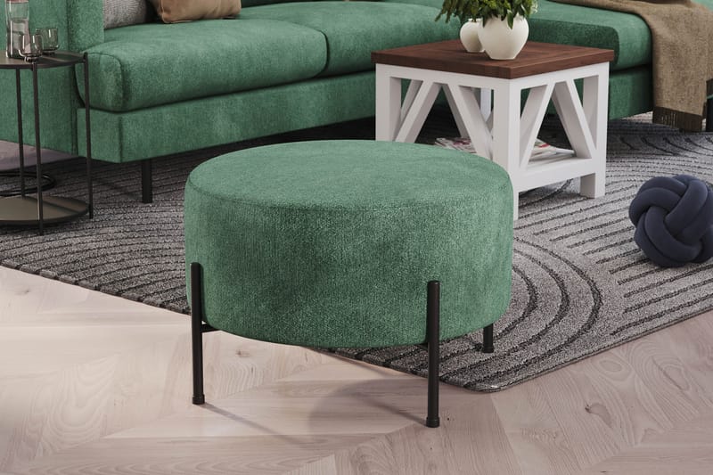 Menard Compact Puf Rund 60 cm - Grøn - Møbler - Stole & lænestole - Taburet & skammel - Ottoman