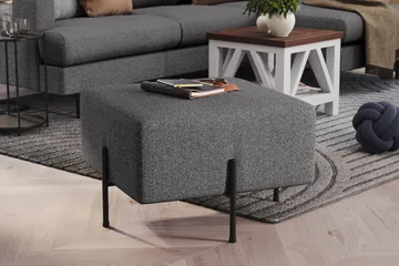 Menard Compact Puf 60 cm Kvadratisk - Mørkegrå - Møbler - Stole & lænestole - Taburet & skammel - Ottoman