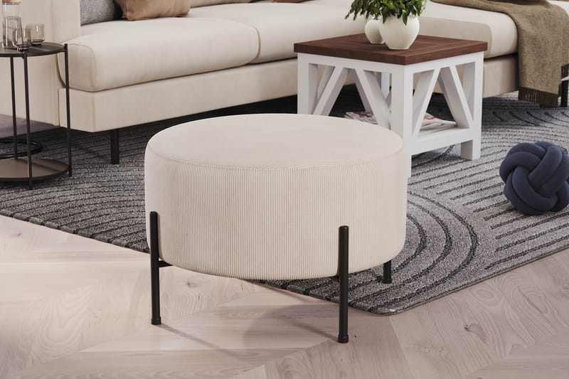 Menard Compact Puf Rund 60 cm - Beige - Møbler - Stole & lænestole - Taburet & skammel - Ottoman