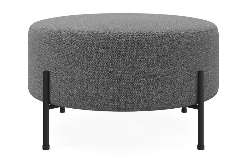 Menard Compact Puf Rund 70 cm, Mørkegrå