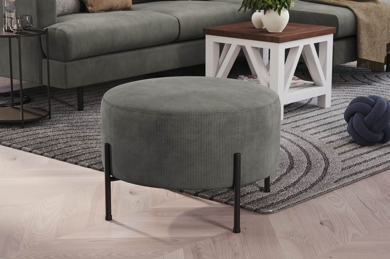 Menard Compact Puf Rund 60 cm - Grå - Møbler - Stole & lænestole - Taburet & skammel - Ottoman