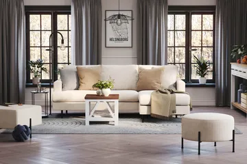 Menard Compact Puf Rund 60 cm - Beige - Møbler - Stole & lænestole - Taburet & skammel - Ottoman