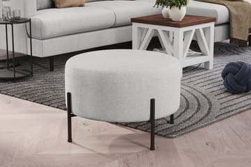 Menard Compact Puf Rund 60 cm - Lysegrå - Møbler - Stole & lænestole - Taburet & skammel - Ottoman