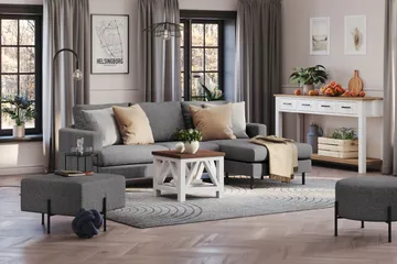 Menard Compact Puf 60 cm Kvadratisk - Mørkegrå - Møbler - Stole & lænestole - Taburet & skammel - Ottoman