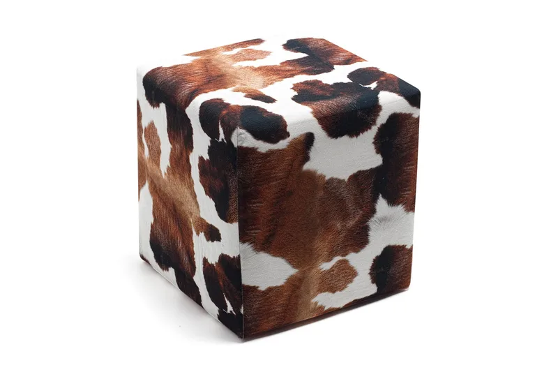 Milkyna Ottoman, Brun/Hvid