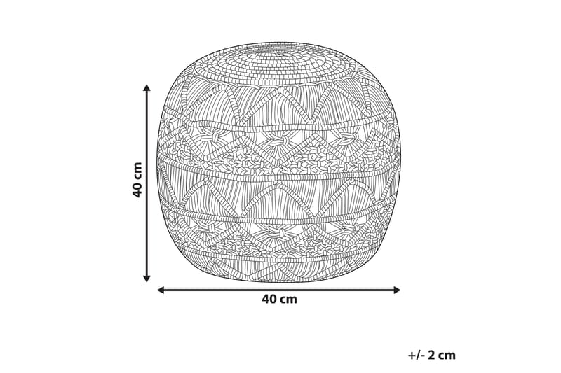 Mogilevsky Puf 40x40 cm - Grå - Ottoman