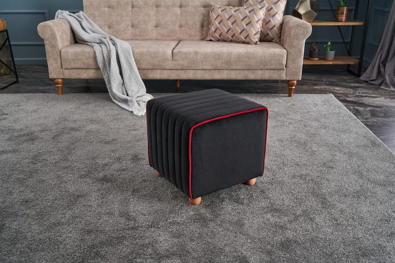 Monaia Ottoman - Sort/Natur - Møbler - Stole & lænestole - Taburet & skammel - Ottoman