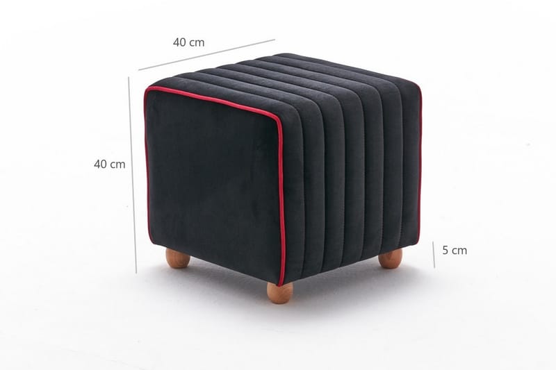 Monaia Ottoman - Sort/Natur - Ottoman