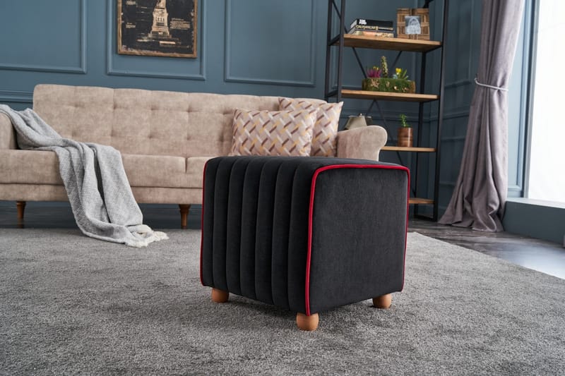 Monaia Ottoman - Sort/Natur - Møbler - Stole & lænestole - Taburet & skammel - Ottoman
