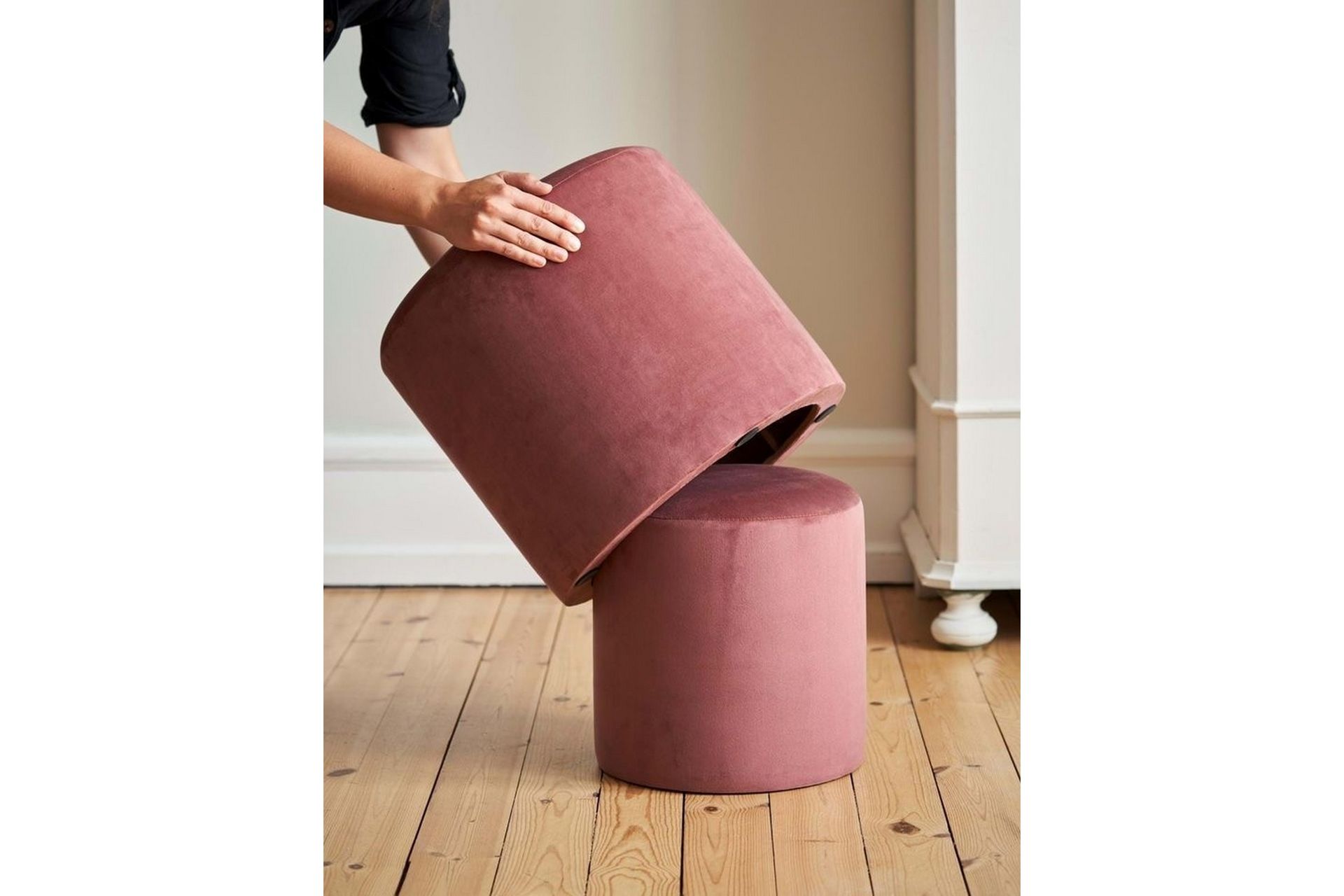 Mukuro Puf 50 cm - Lyserød - Møbler - Stole & lænestole - Taburet & skammel - Ottoman