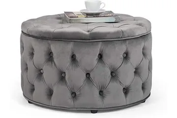 Munder Puf 70 cm - Grå - Møbler - Stole & lænestole - Taburet & skammel - Ottoman - Ottoman & siddepuf med opbevaring