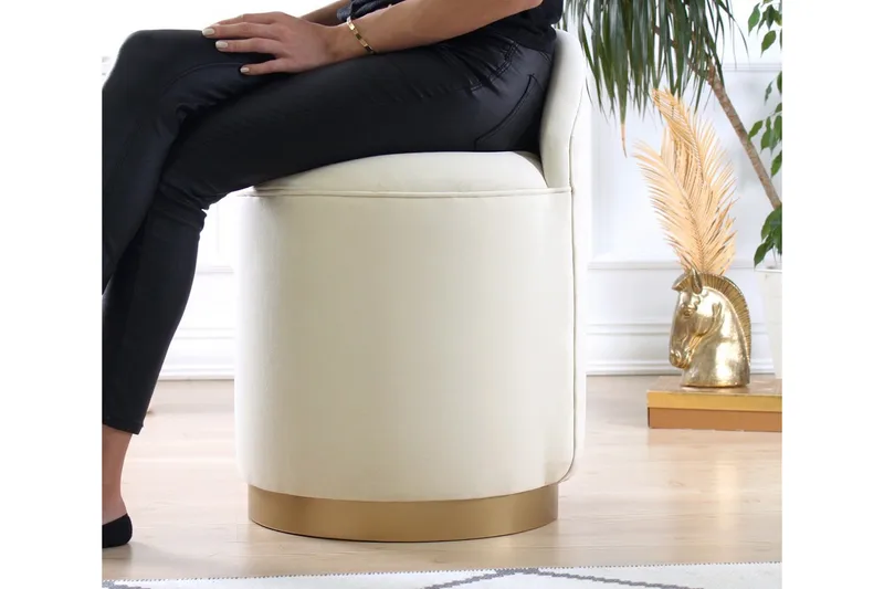 Murwillumbah Siddepuf 45 cm - Beige - Møbler - Stole & lænestole - Taburet & skammel - Ottoman