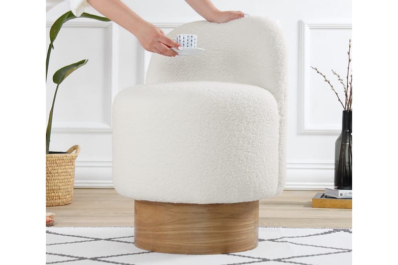 Nadem Puf 47 cm - Hvid - Møbler - Stole & lænestole - Taburet & skammel - Ottoman