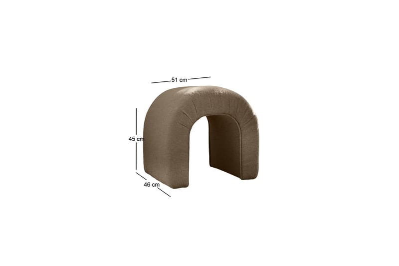 Nagar Puf 51 cm - Brun - Møbler - Stole & lænestole - Taburet & skammel - Ottoman