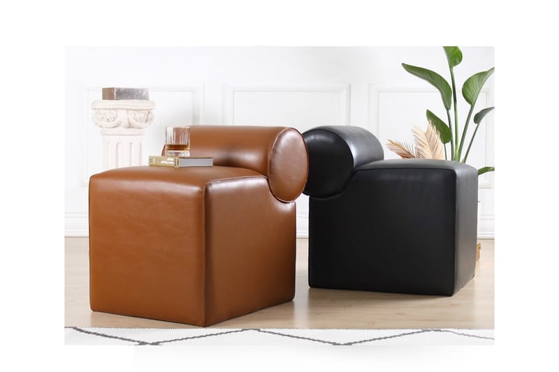 Nahar Puf 45 cm - Sort - Møbler - Stole & lænestole - Taburet & skammel - Ottoman