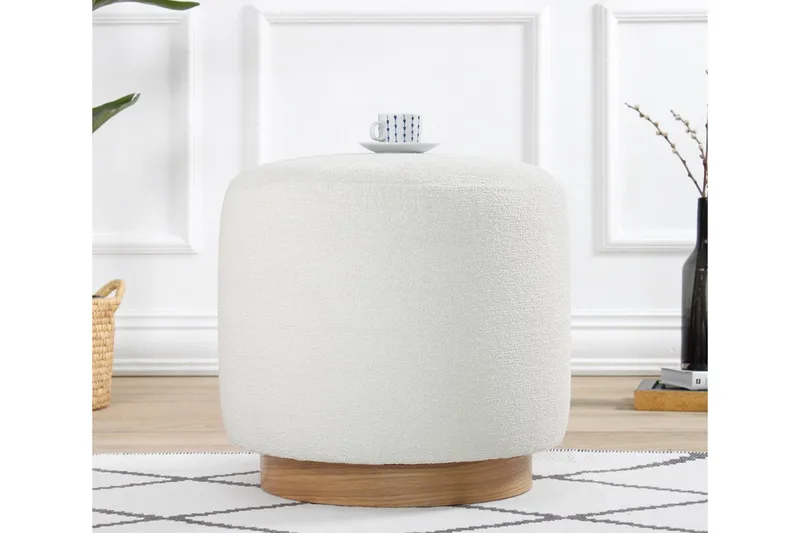 Namra Puf 45 cm - Cream - Møbler - Stole & lænestole - Taburet & skammel - Ottoman