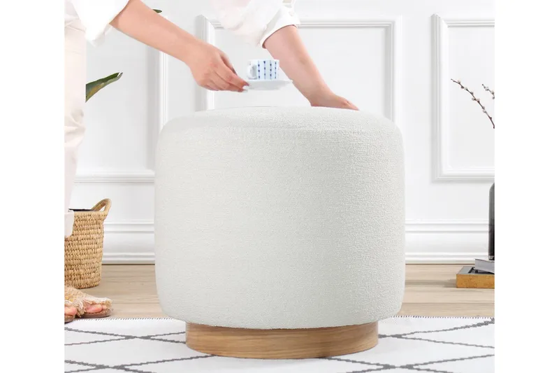 Namra Puf 45 cm - Cream - Møbler - Stole & lænestole - Taburet & skammel - Ottoman