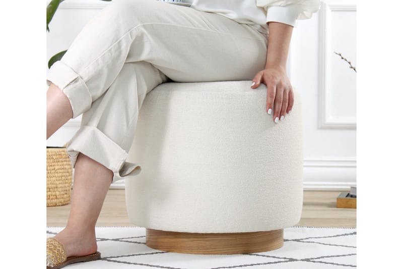Namra Puf 45 cm - Cream - Møbler - Stole & lænestole - Taburet & skammel - Ottoman