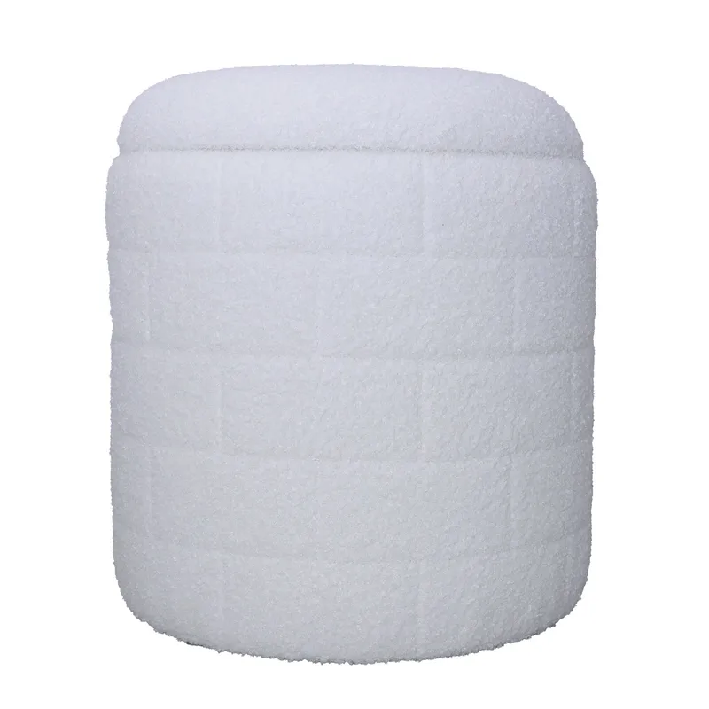 Navik opbevaringspuf 40x40x45 cm med aftageligt låg, hvid