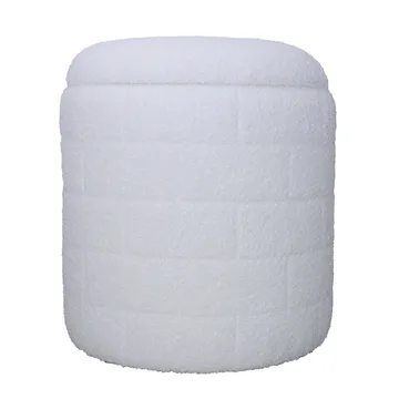 Navik opbevaringspuf 40x40x45 cm med aftageligt låg - hvid - Møbler - Stole & lænestole - Taburet & skammel - Ottoman