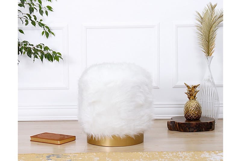 Needles Siddepuf 40 cm - Hvid - Møbler - Stole & lænestole - Taburet & skammel - Ottoman